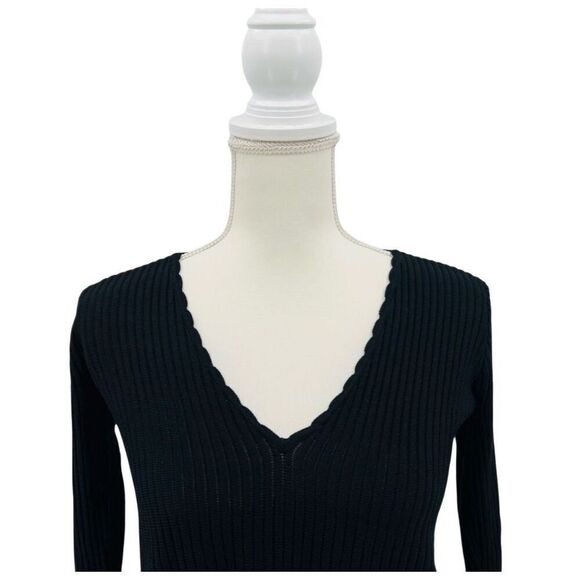 Sezane Ernestine Blouse Tops Black Bow Oversized Size XS - Picture 4 of 9